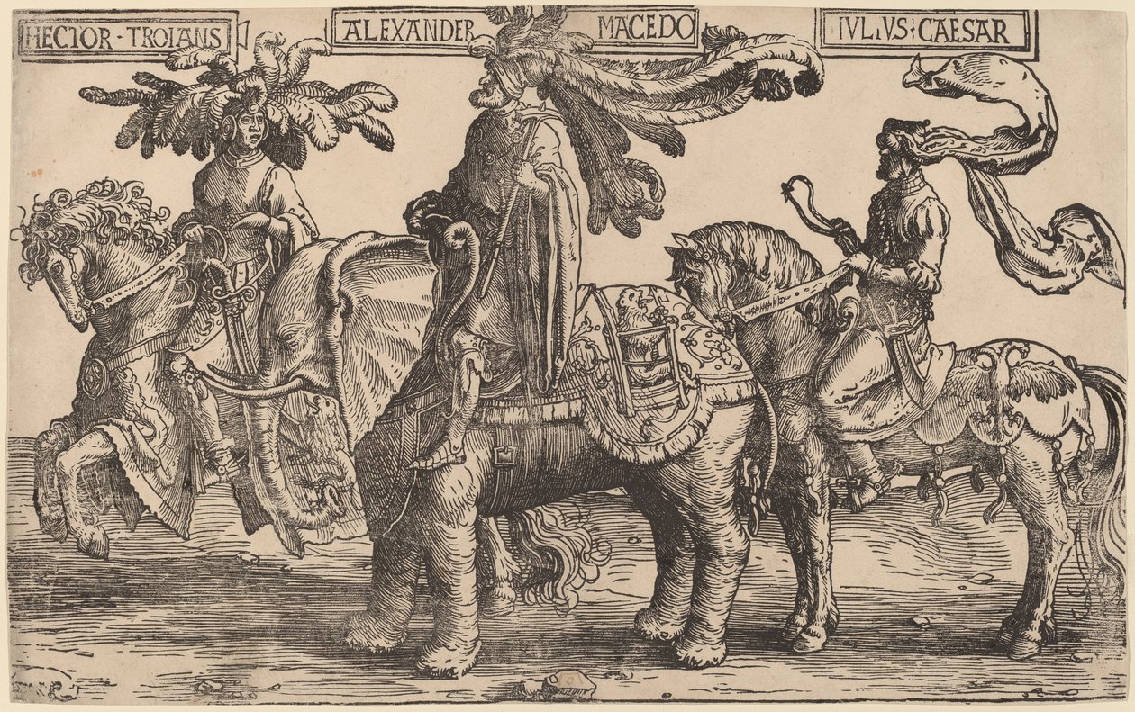 Heitor de Tróia, Alexandre da Macedônia, Júlio César de Lucas van Leyden