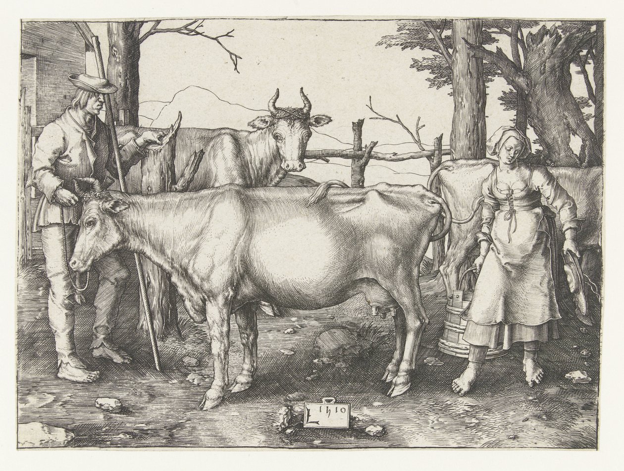A Milkmaid de Lucas van Leyden