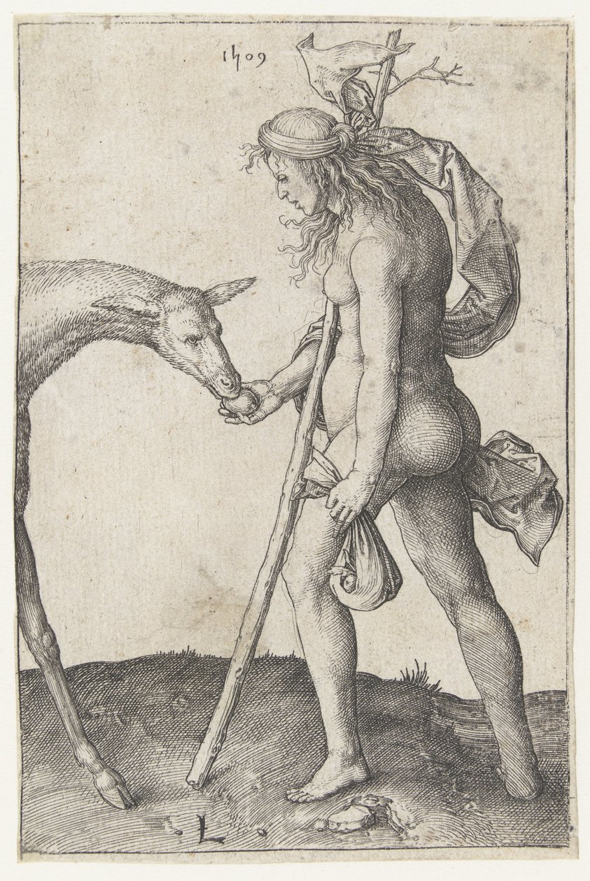 Jovem mulher com corça de Lucas van Leyden