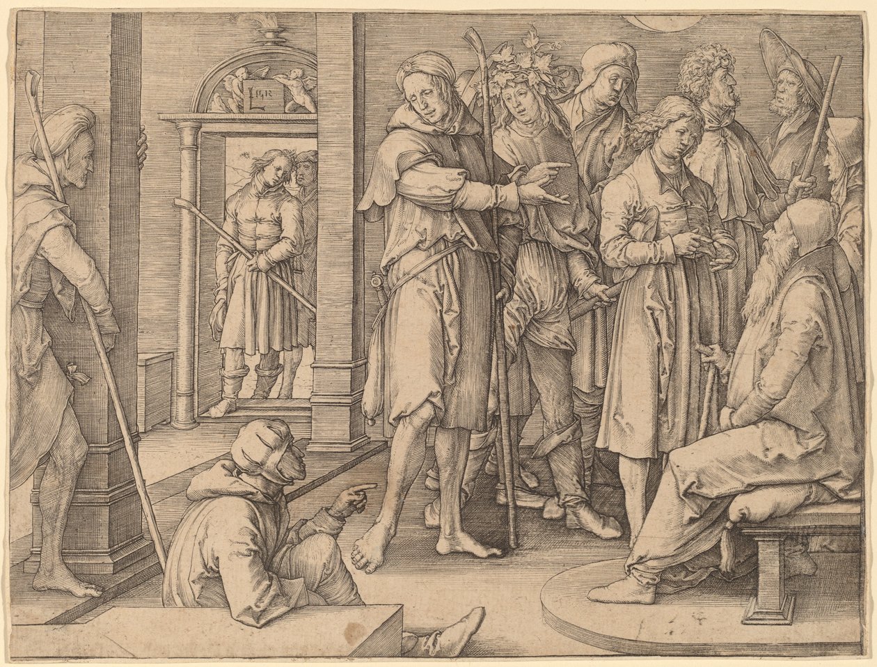 José interpreta seu sonho para Jacó de Lucas van Leyden