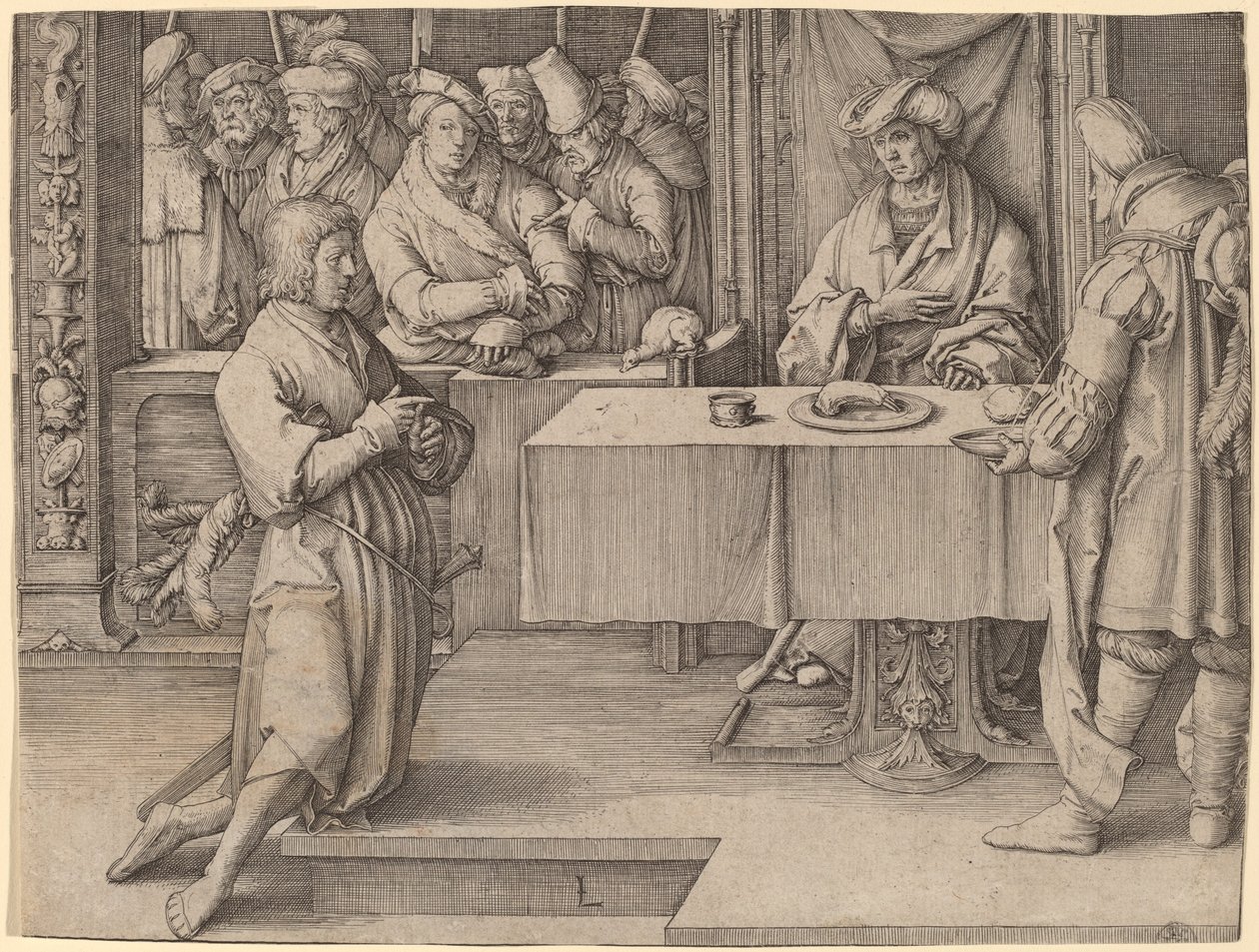 José Interpreta os Sonhos do Faraó de Lucas van Leyden