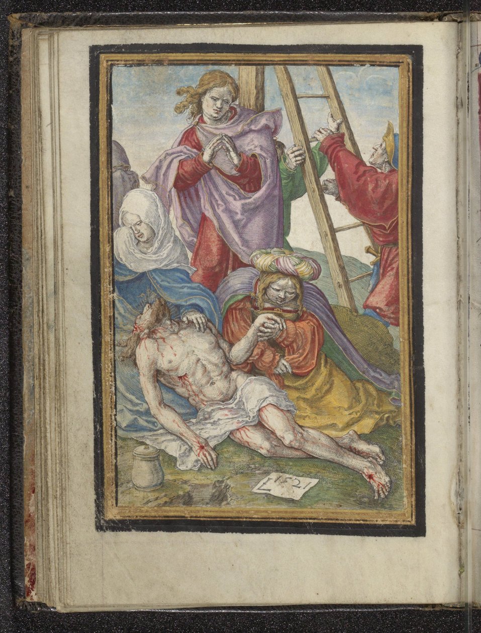 Tomando cruz Paixão de Cristo (título da série) de Lucas van Leyden