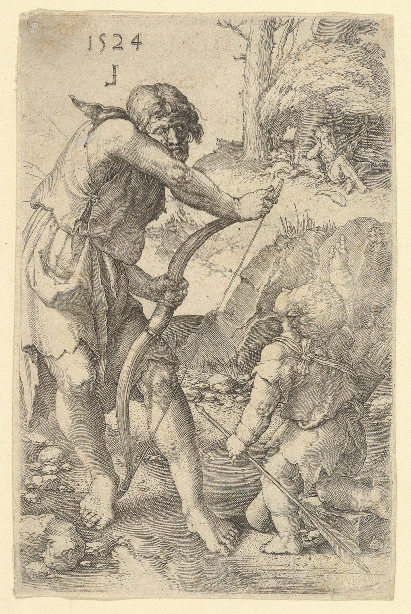 Lamech e Caim, 1524. de Lucas van Leyden