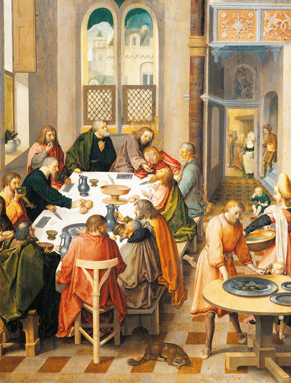 Última Ceia, por Lucas van Leyden (cerca de 1494-1533) de Lucas van Leyden