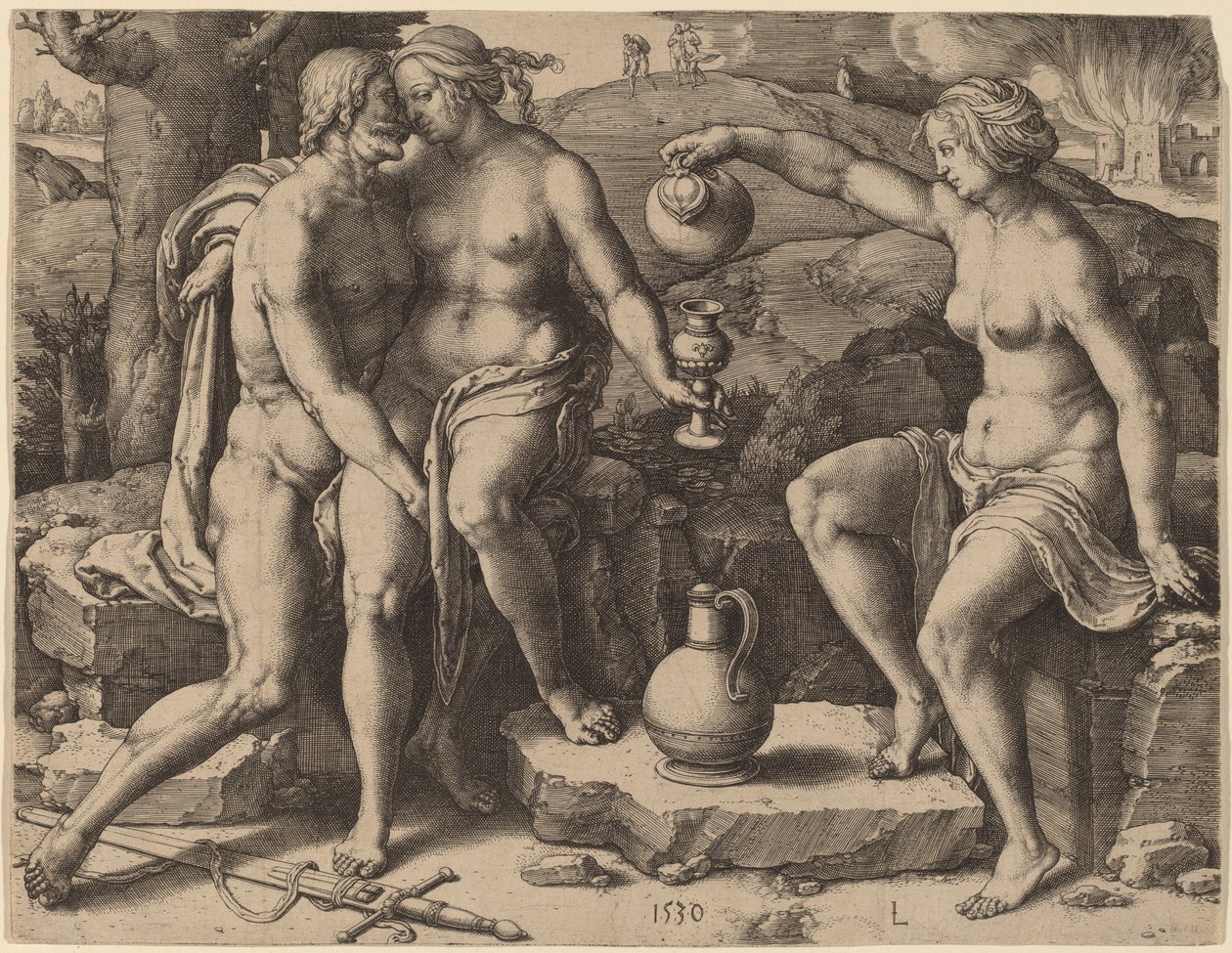 Ló e suas filhas de Lucas van Leyden