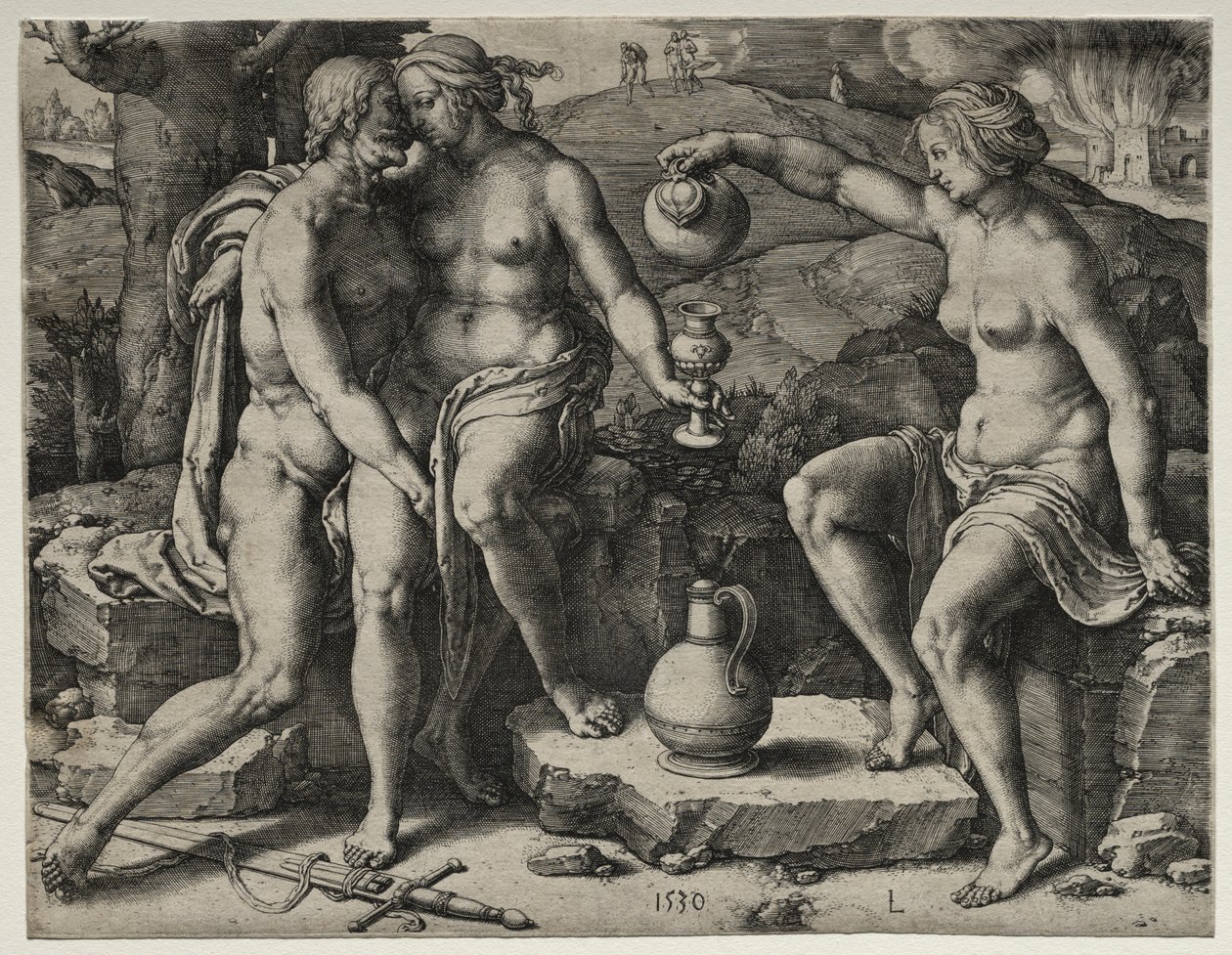 Ló e Suas Filhas, 1530. de Lucas van Leyden