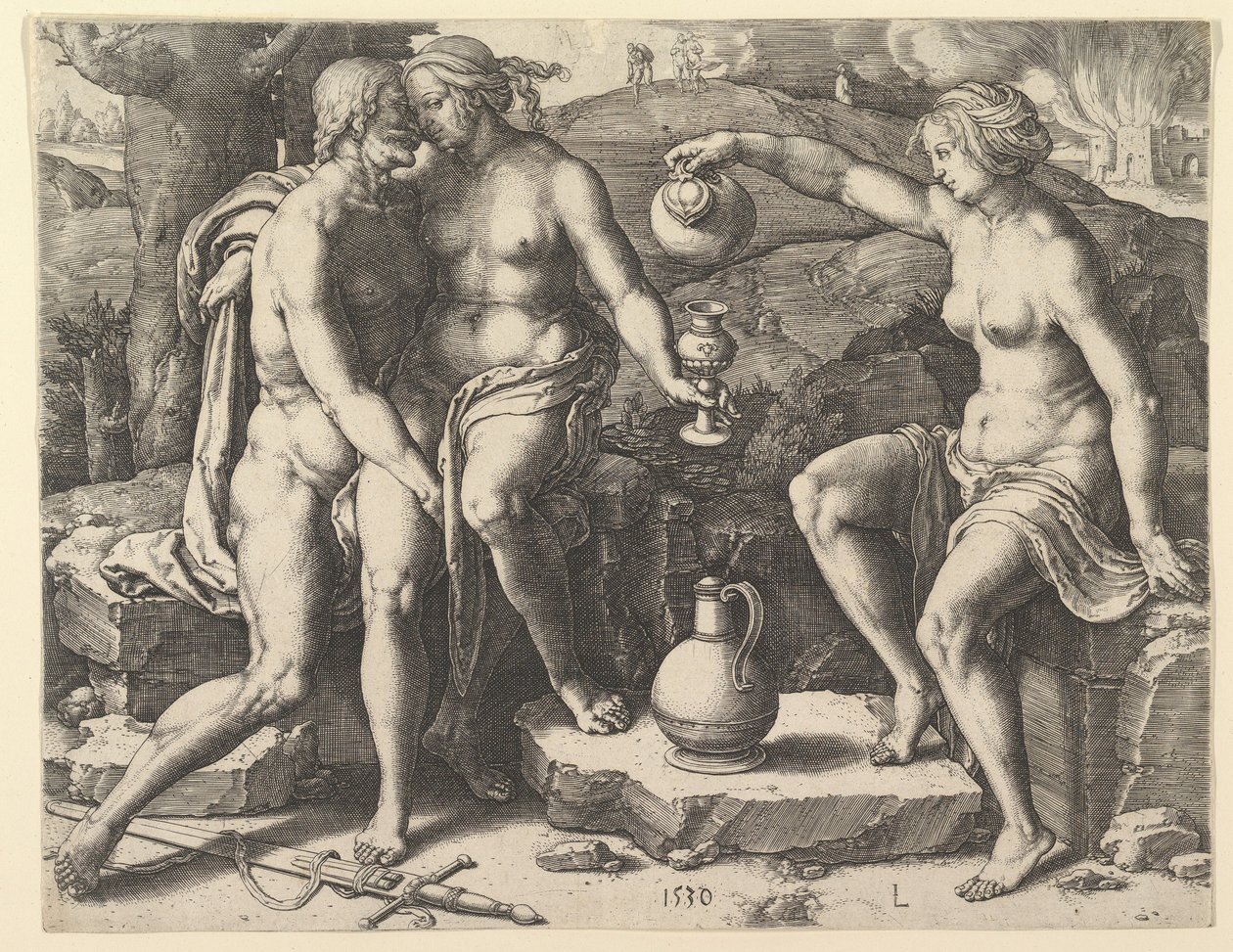 Ló e Suas Filhas, 1530. de Lucas van Leyden