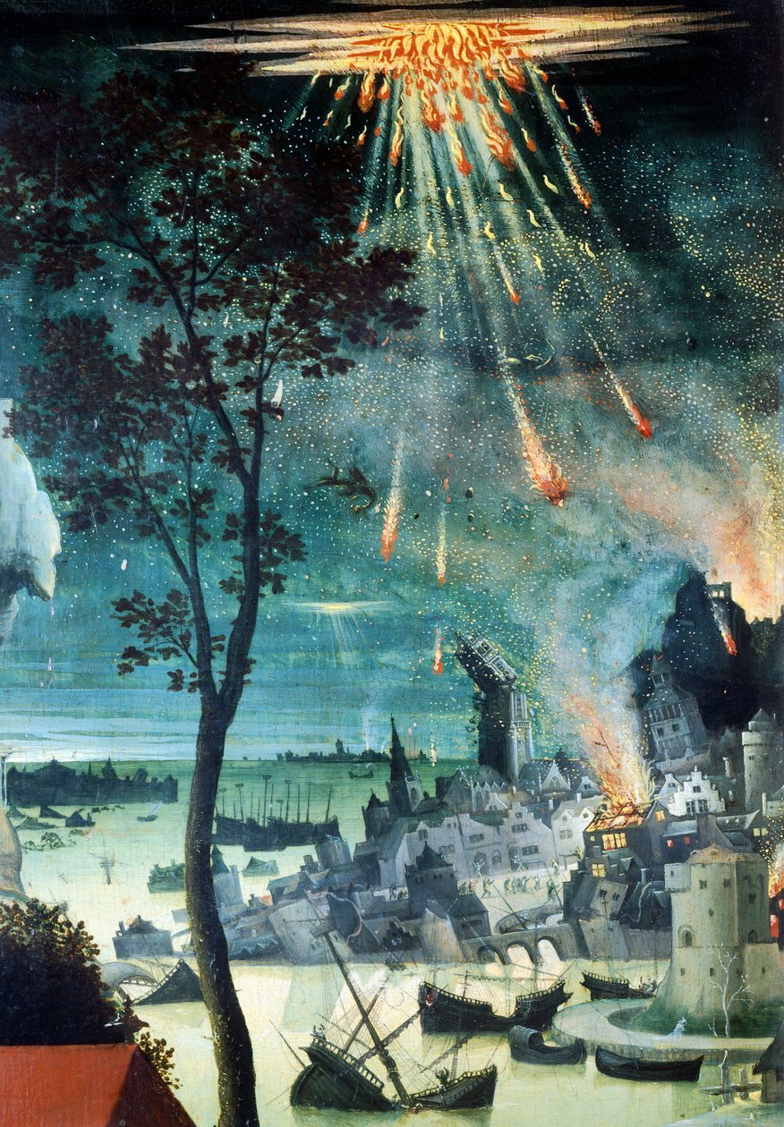 Lote e suas filhas, ca 1520, de Lucas van Leyden (1494-ca 1533), óleo sobre painel, 48x34 cm, Detalhe de Lucas van Leyden