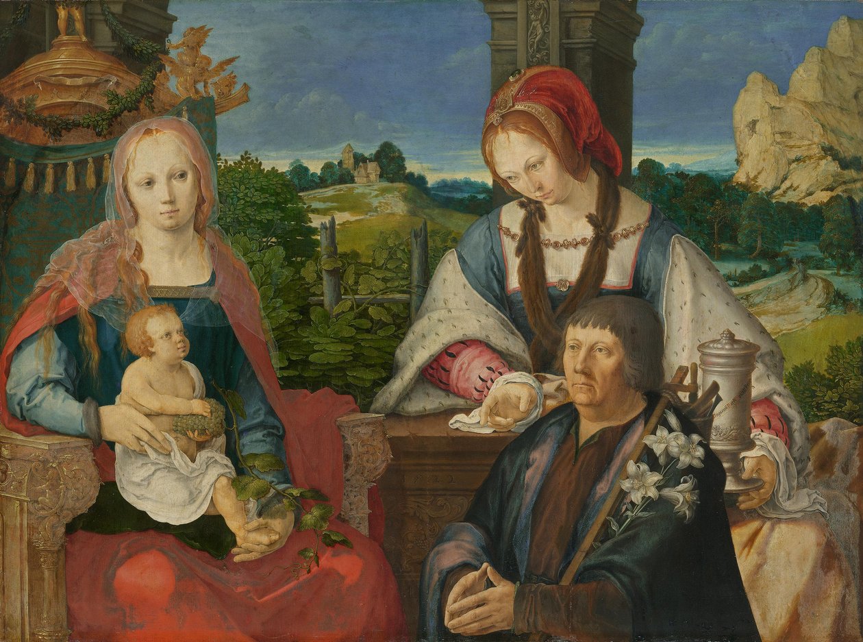 Maria com o Menino, santa Maria Madalena e doador (painel exterior separado, n.º de inv. 7713) de Lucas van Leyden