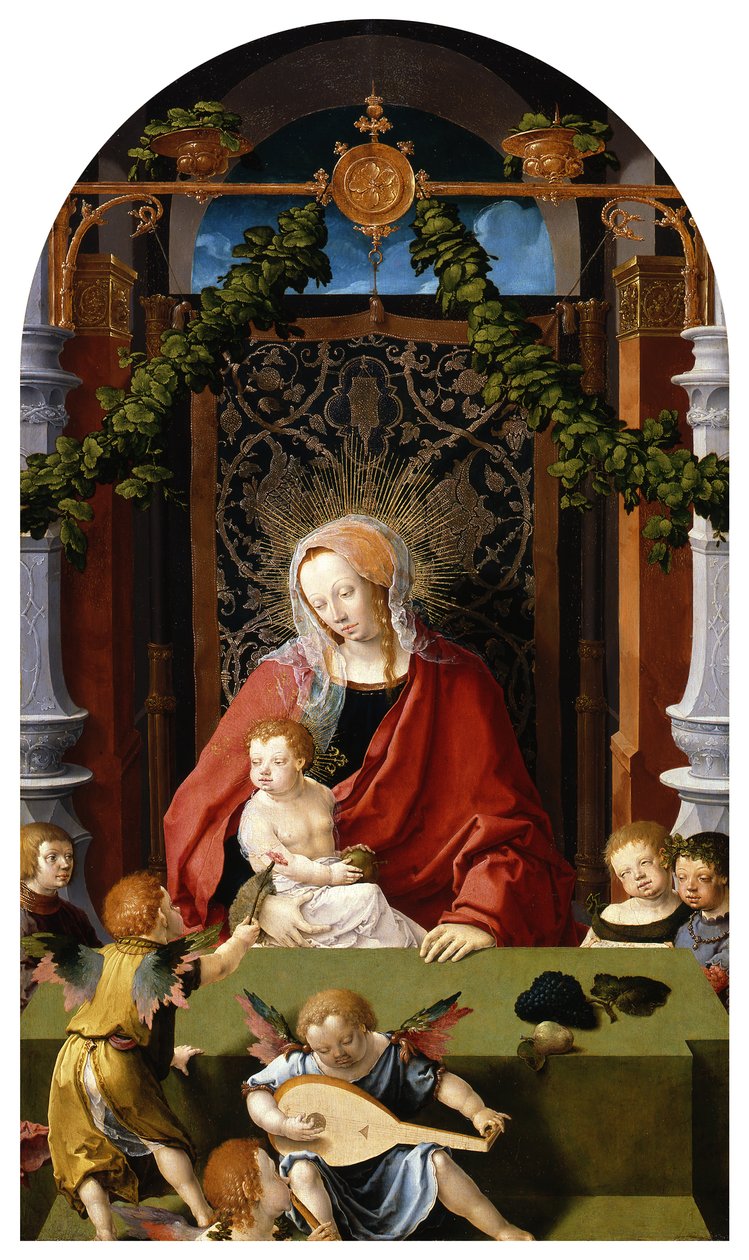 Maria com o Menino e anjos de Lucas van Leyden