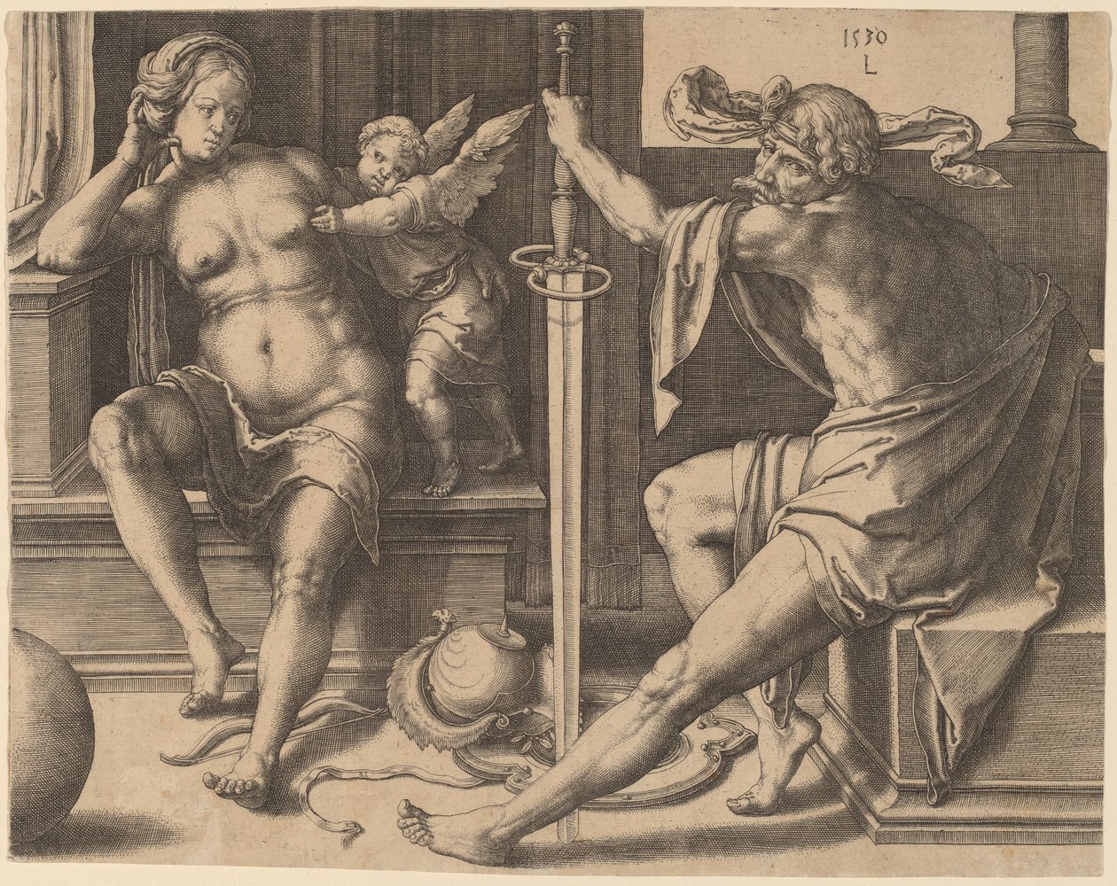 Marte, Vênus e Cupido de Lucas van Leyden