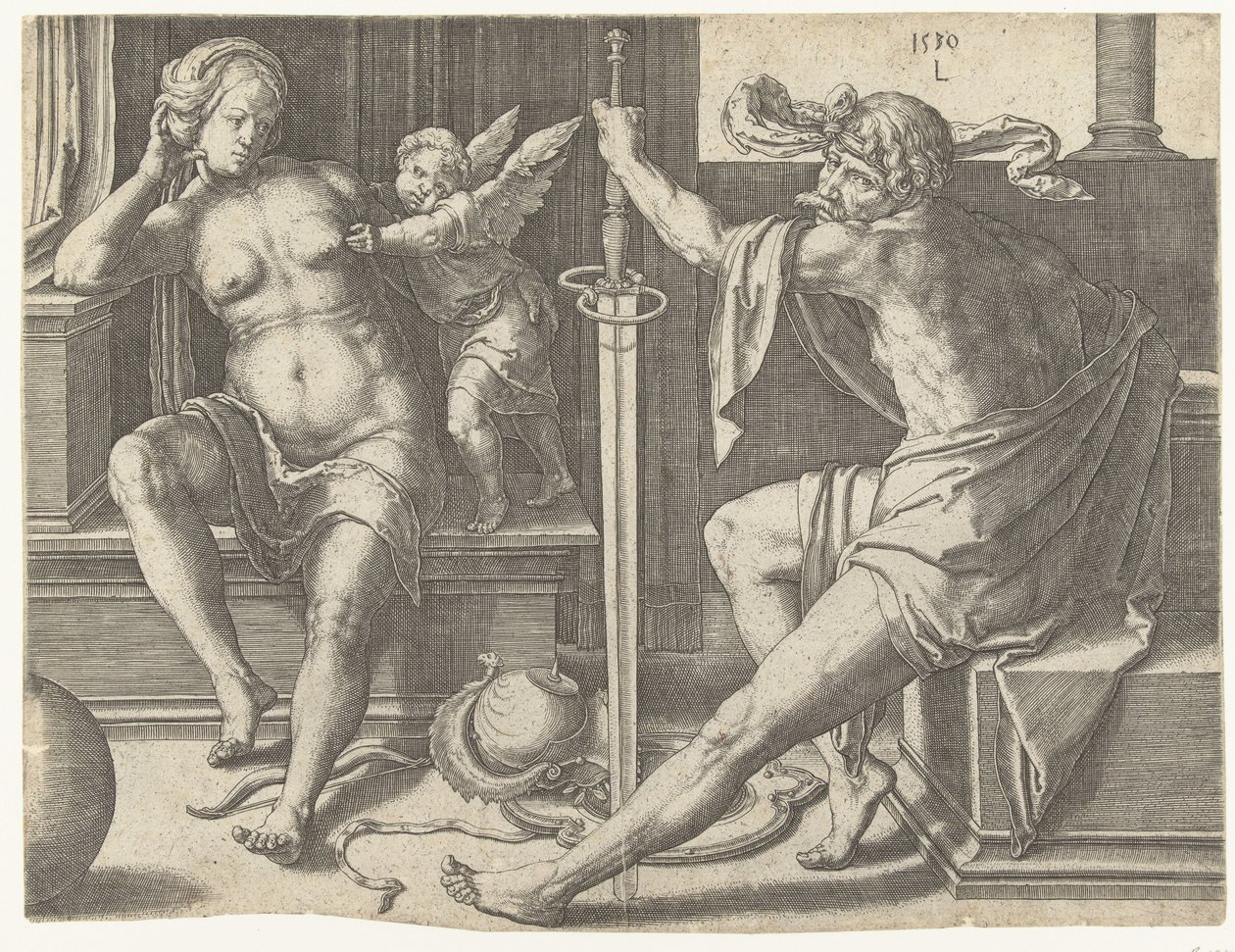 Marte, Vénus e Cupido de Lucas van Leyden
