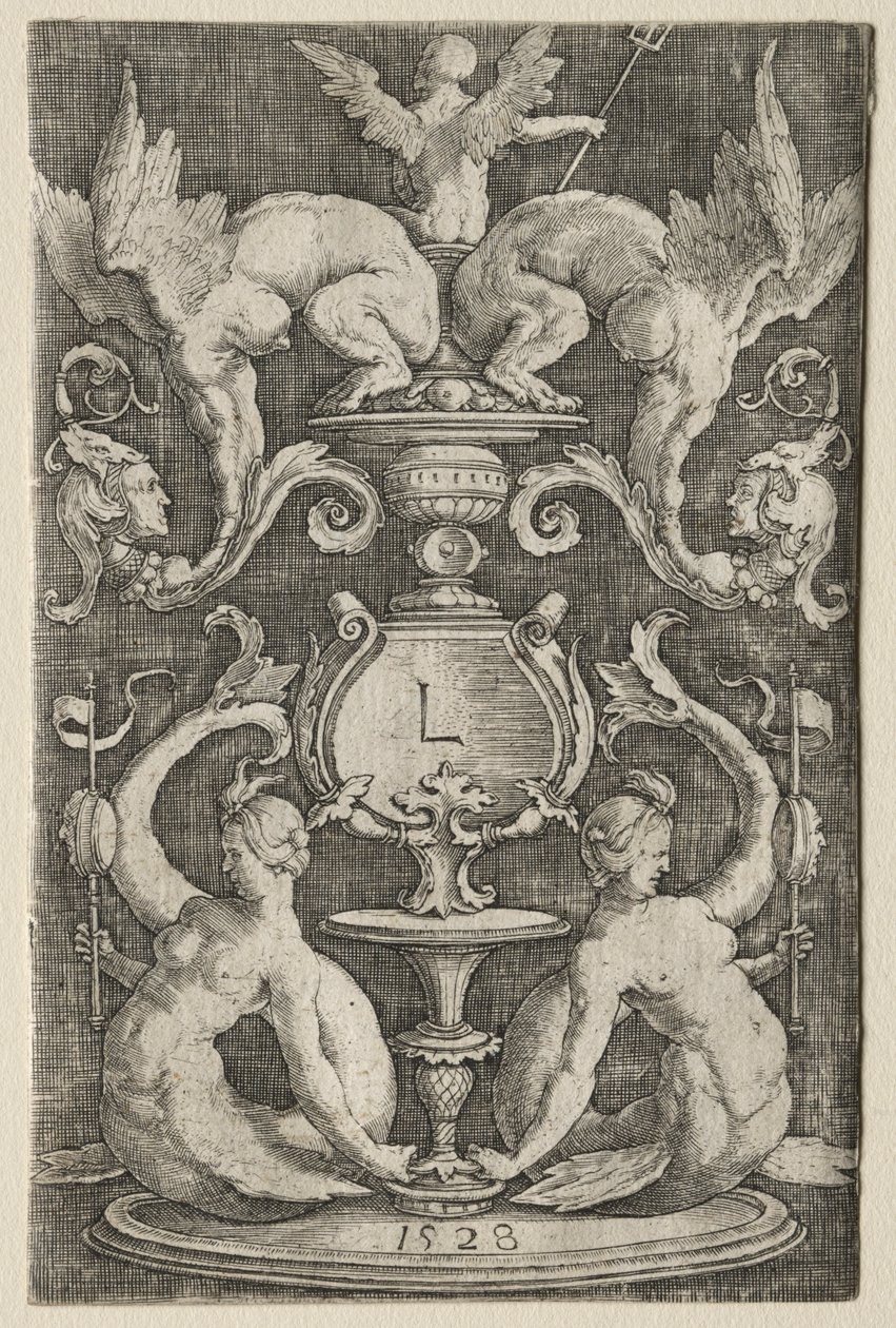 Painel de Ornamento, 1528. de Lucas van Leyden