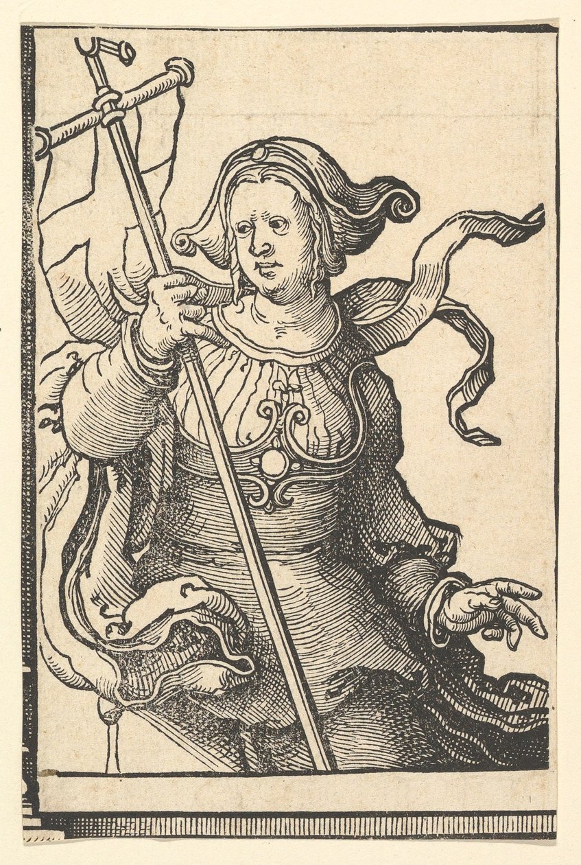Sibyl frígio, da série de Sibyls, ca. 1530 de Lucas van Leyden