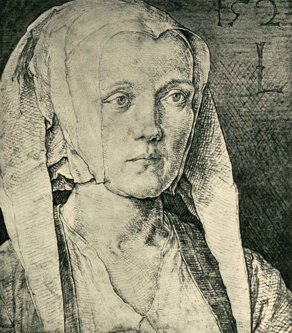 Retrato de uma mulher, 1521, 1943. de Lucas van Leyden
