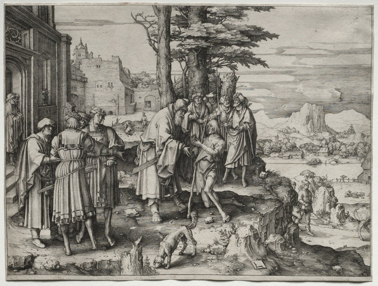 Retorno do Filho Pródigo, c. 1510 de Lucas van Leyden