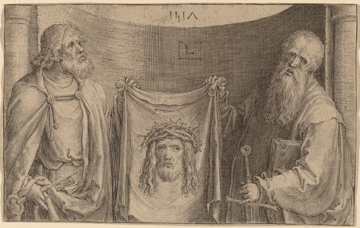 Santos Pedro e Paulo com o Vernicle de Lucas van Leyden
