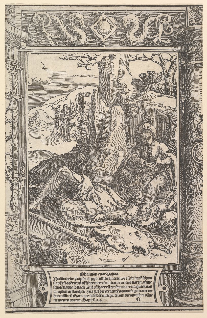 Samson e Delilah, ca. 1517. de Lucas van Leyden
