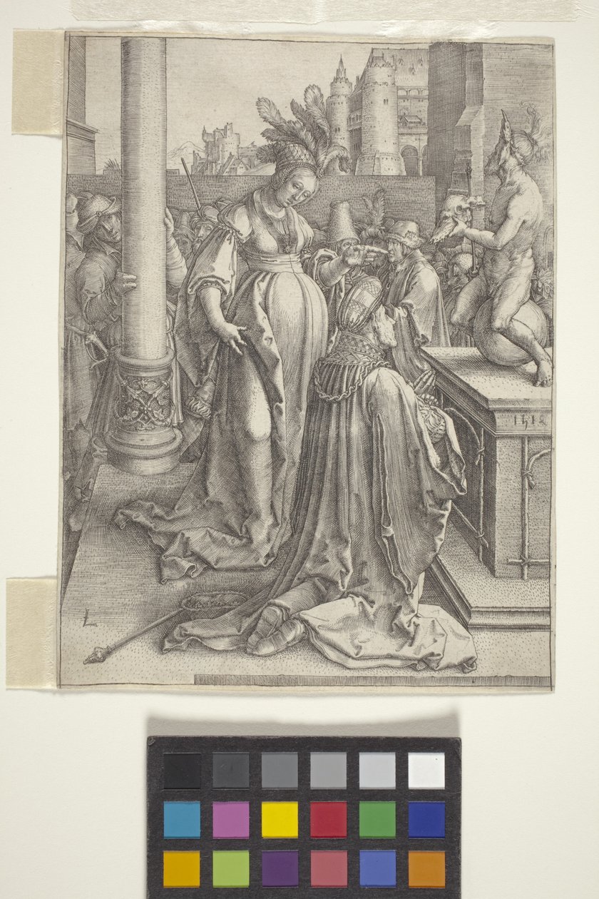 Idolatria de Soloman (gravura) de Lucas van Leyden