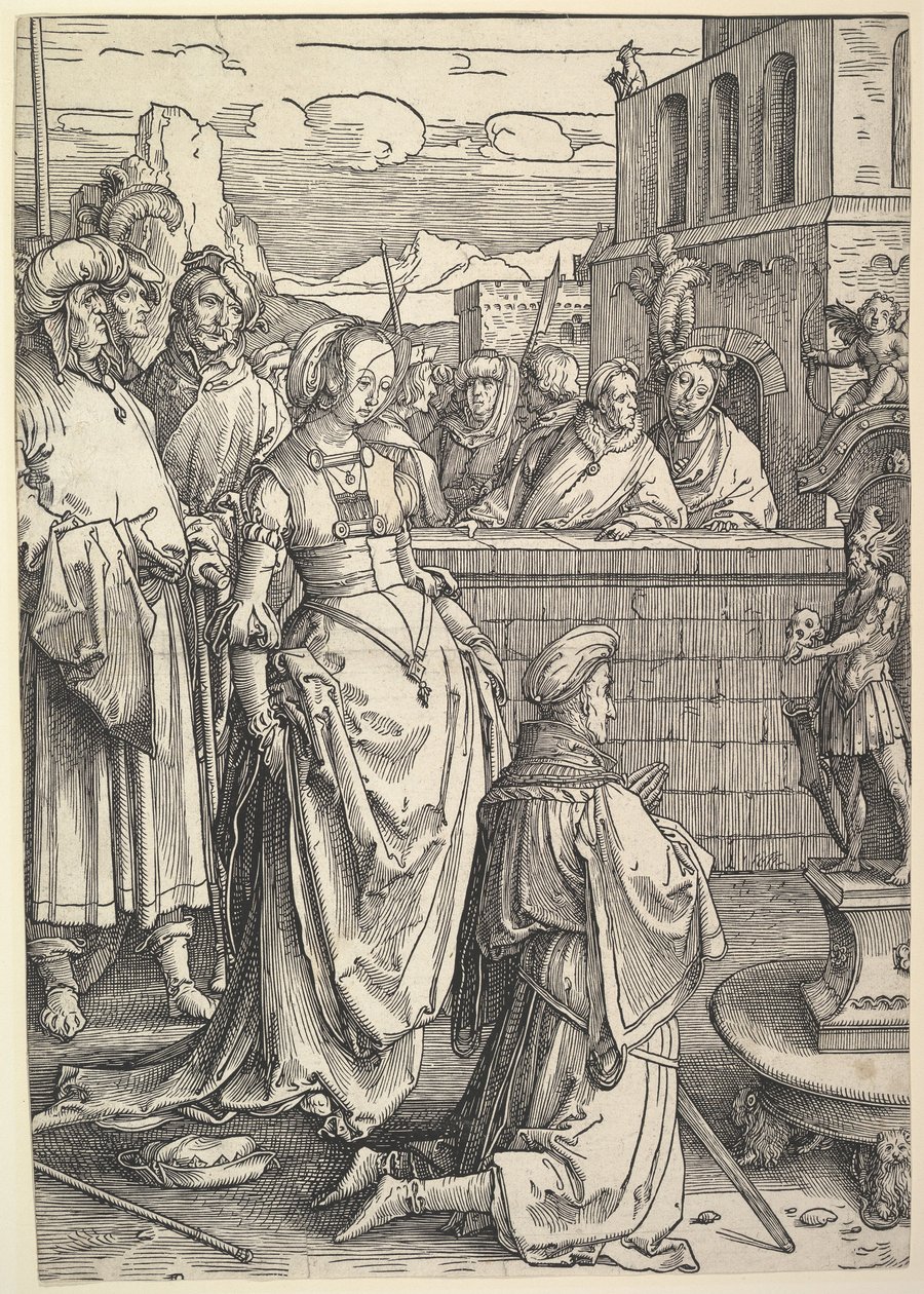 Salomão Adorando um Ídolo, ca. 1514 de Lucas van Leyden