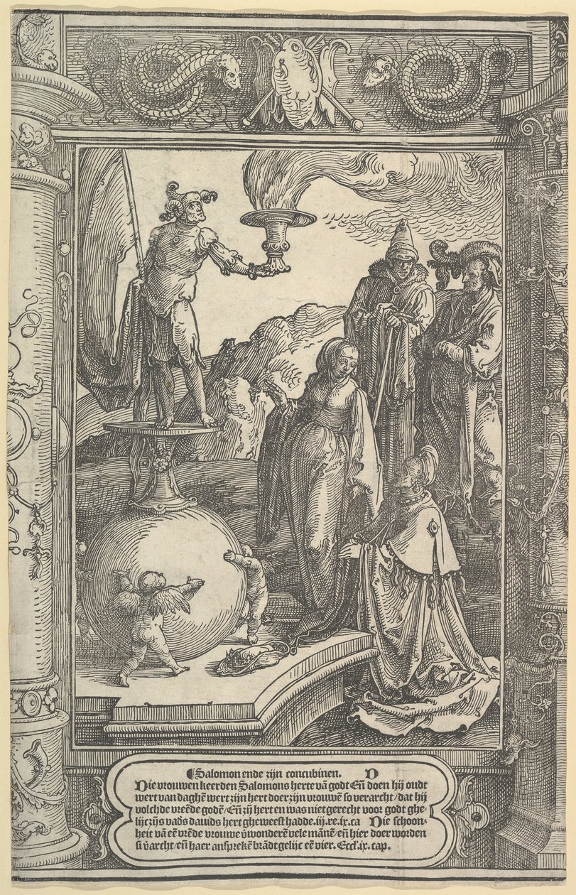 Idolatria de Salomão [1 Reis, 11: 1-8], ca. 1517 de Lucas van Leyden