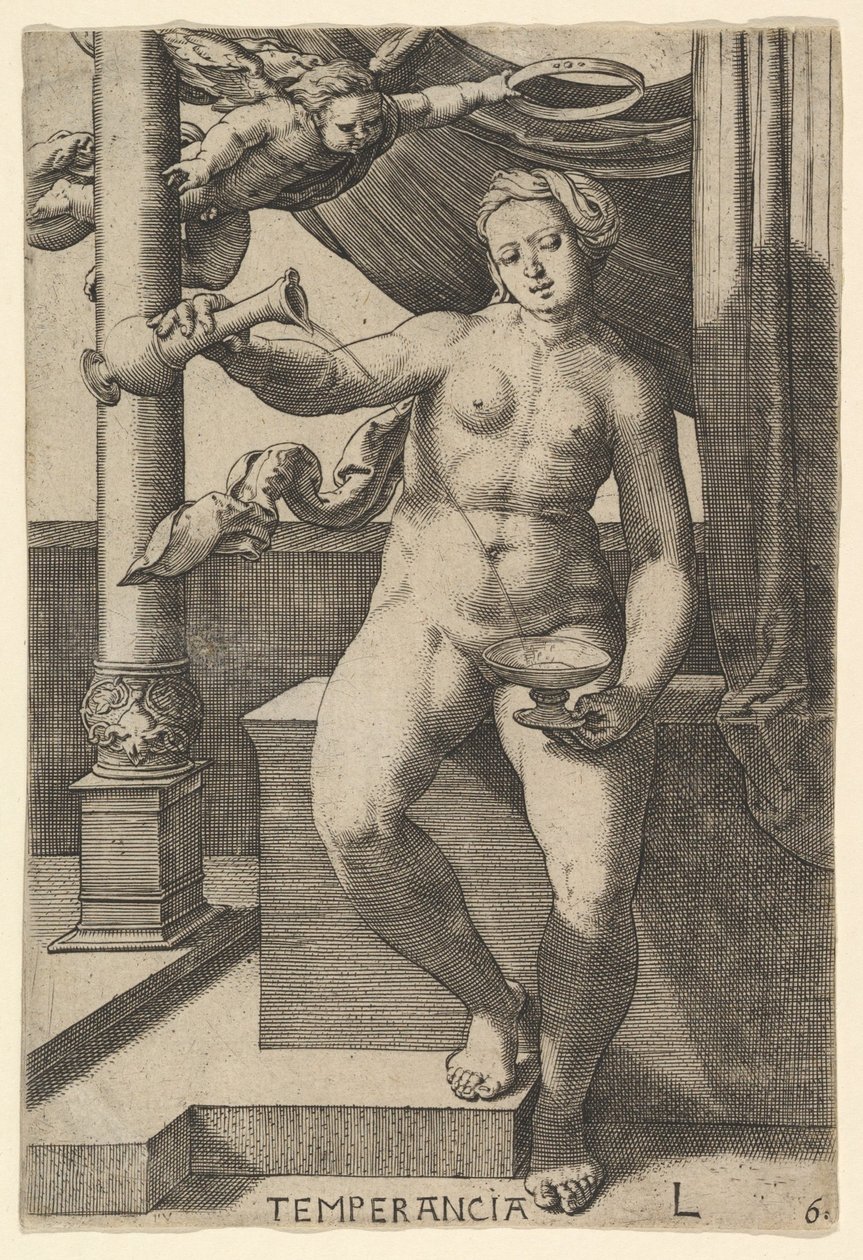 Temperança Temperancia, 1530. de Lucas van Leyden
