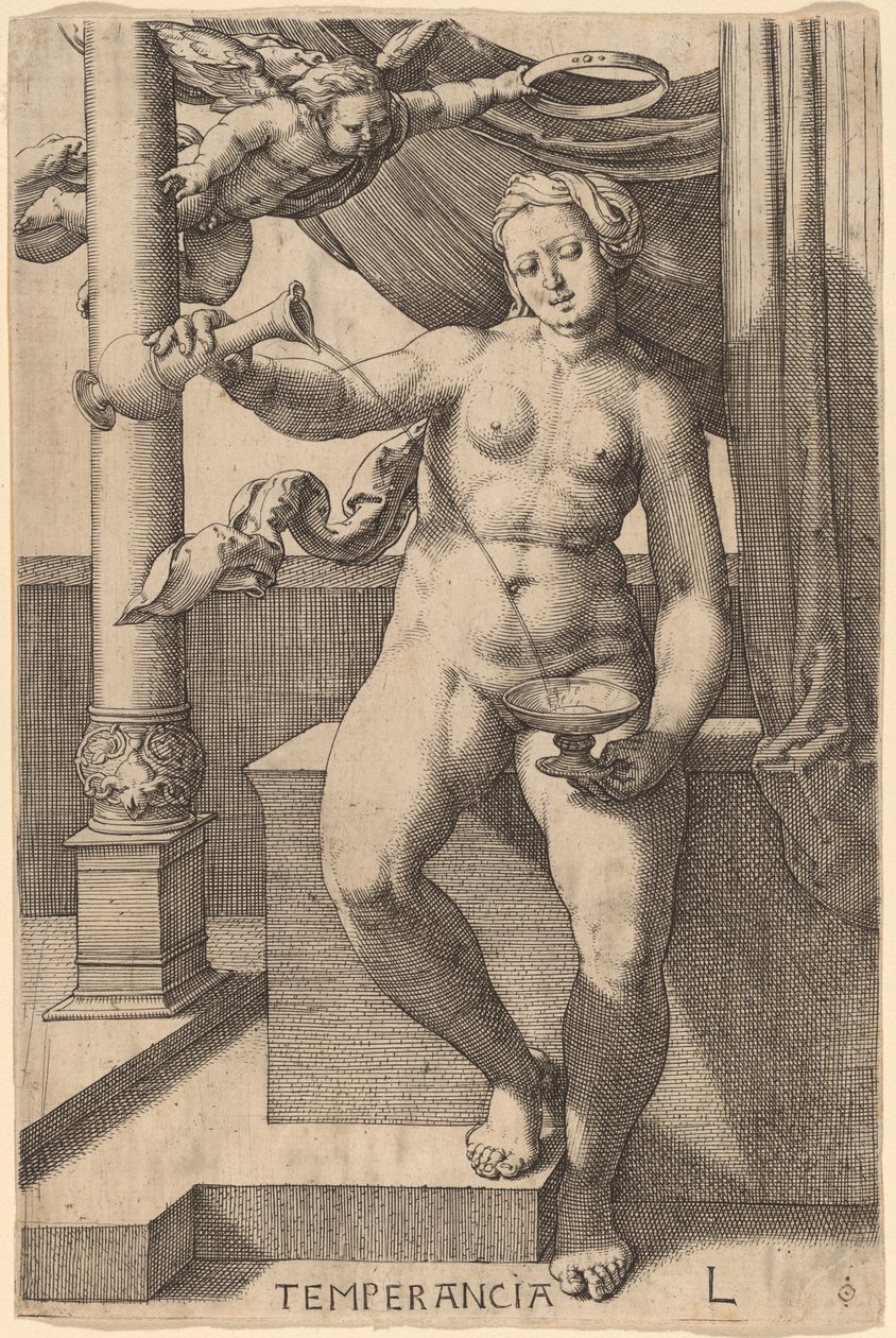 Temperança (Temperance) de Lucas van Leyden