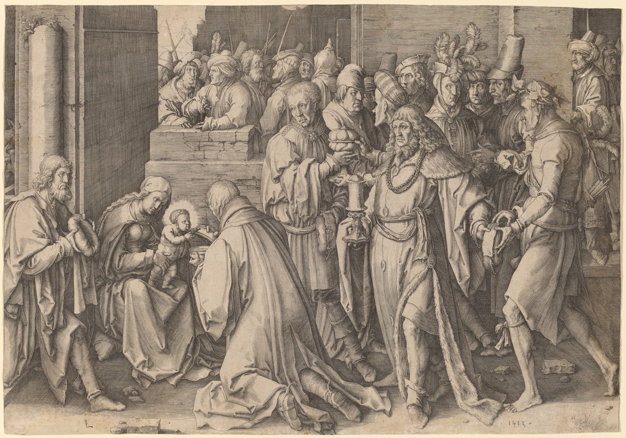 A adoração dos magos de Lucas van Leyden