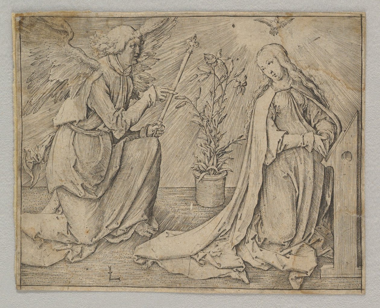 A Anunciação, ca. 1516 de Lucas van Leyden