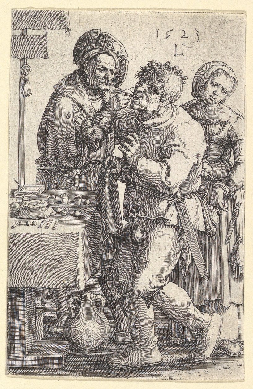 O dentista, 1523. de Lucas van Leyden