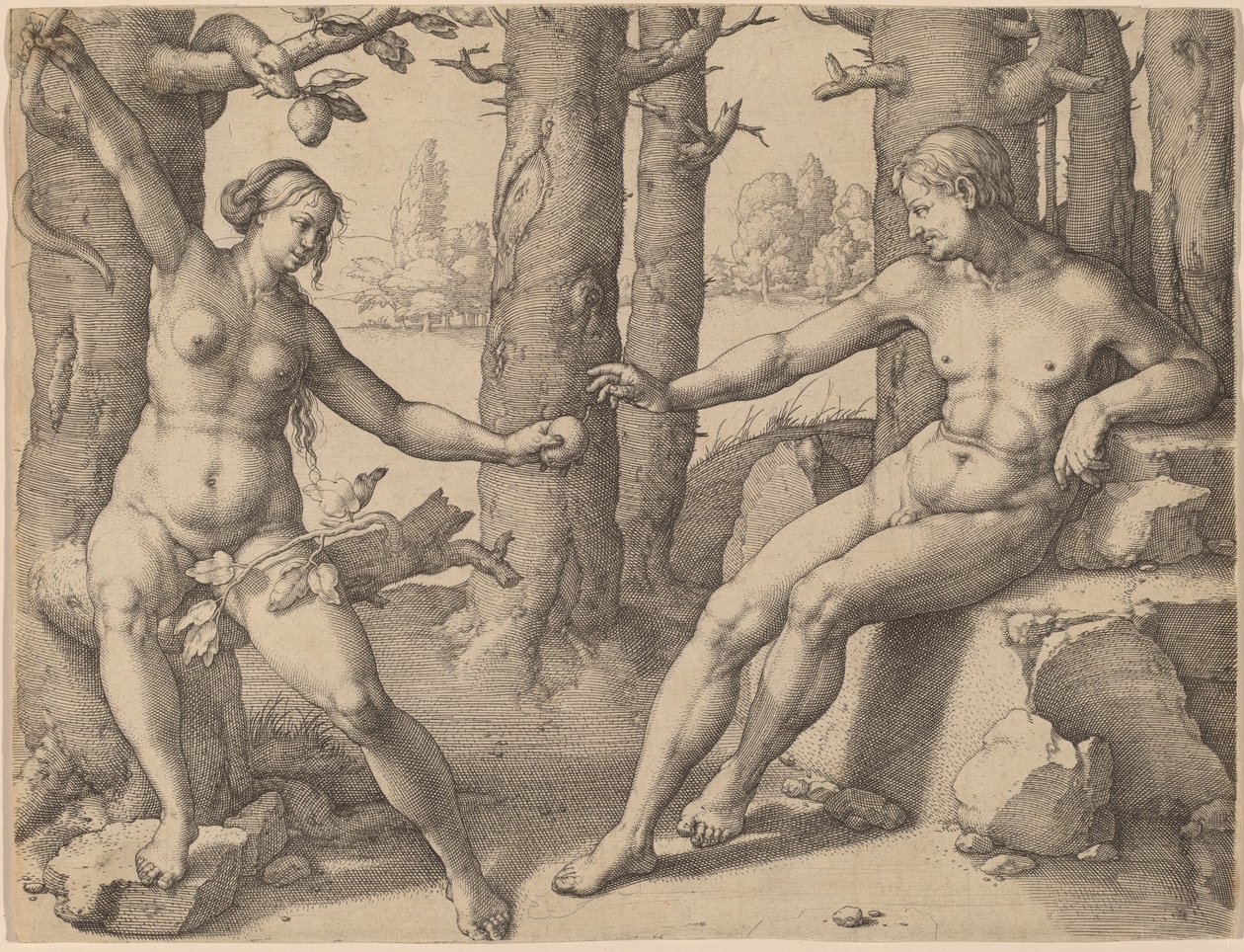 A queda do homem de Lucas van Leyden