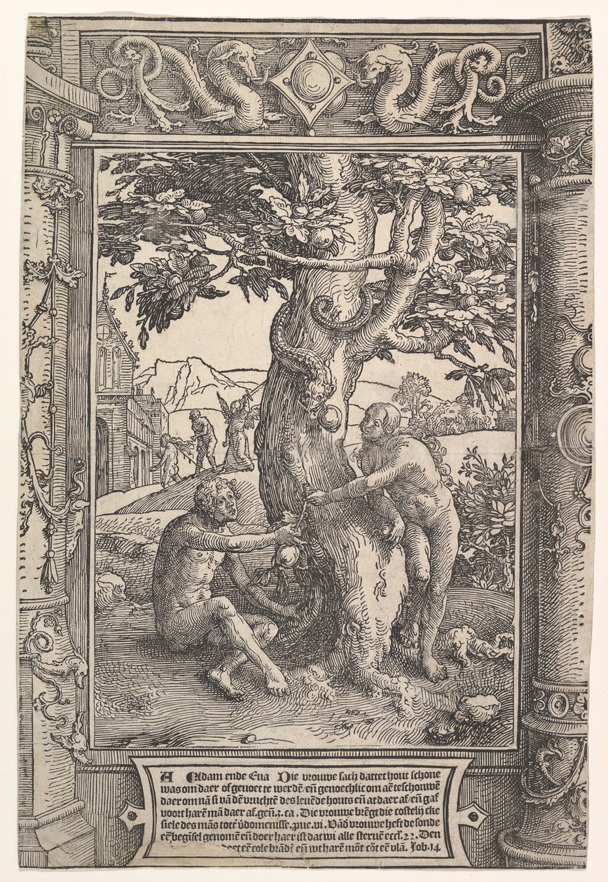 A Queda do Homem, ca. 1517 de Lucas van Leyden