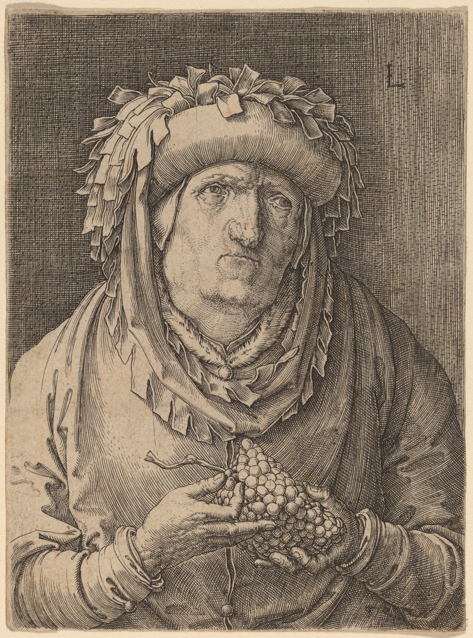 A velha com uvas de Lucas van Leyden