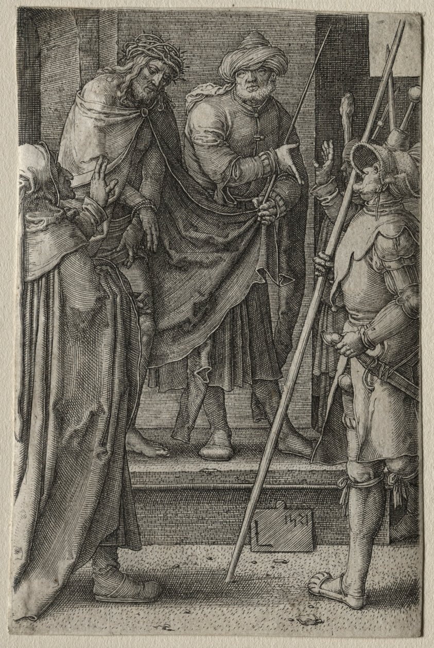 A paixão: Cristo apresentado ao povo, 1521. de Lucas van Leyden