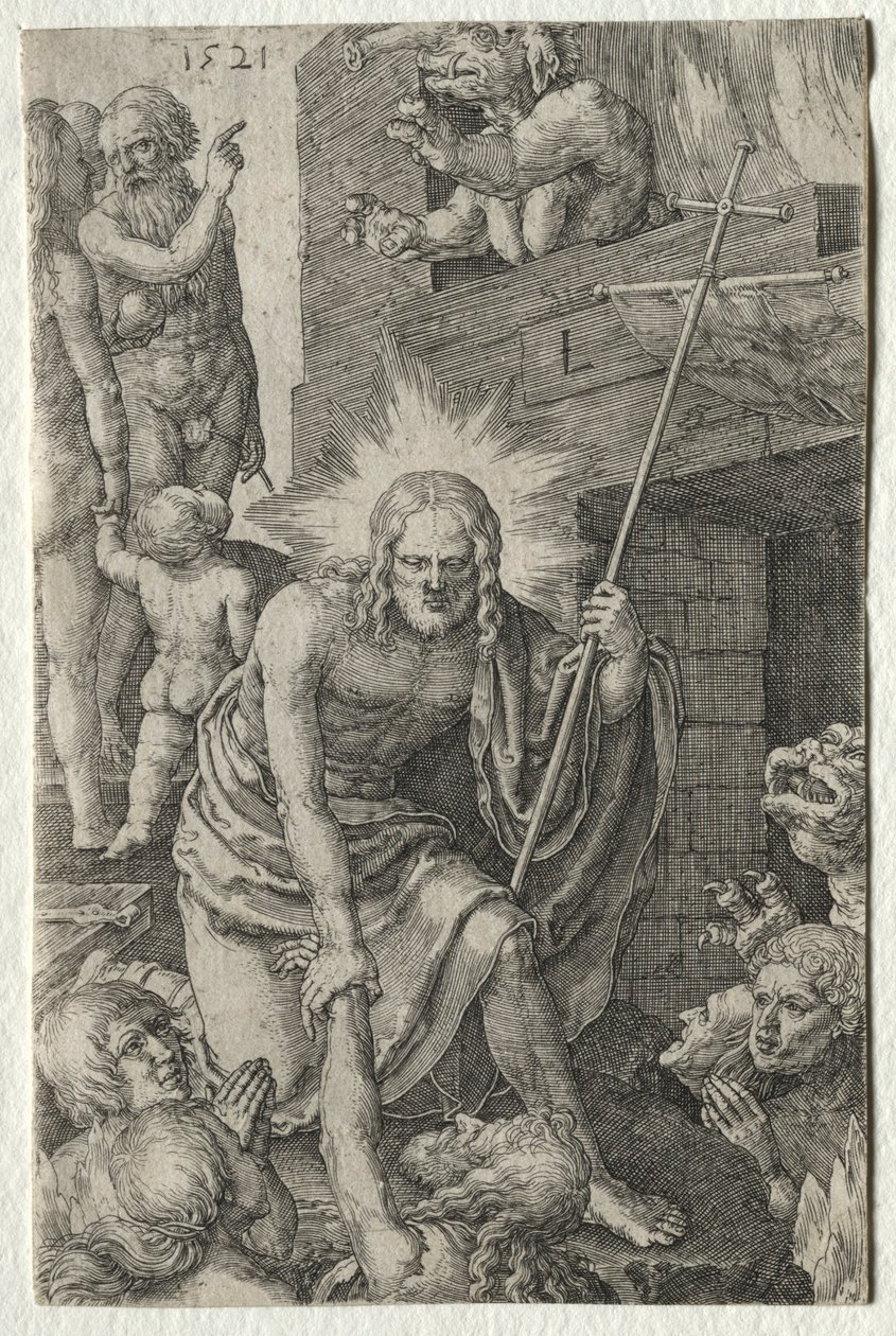 A Paixão: Descida ao Limbo, 1521. de Lucas van Leyden