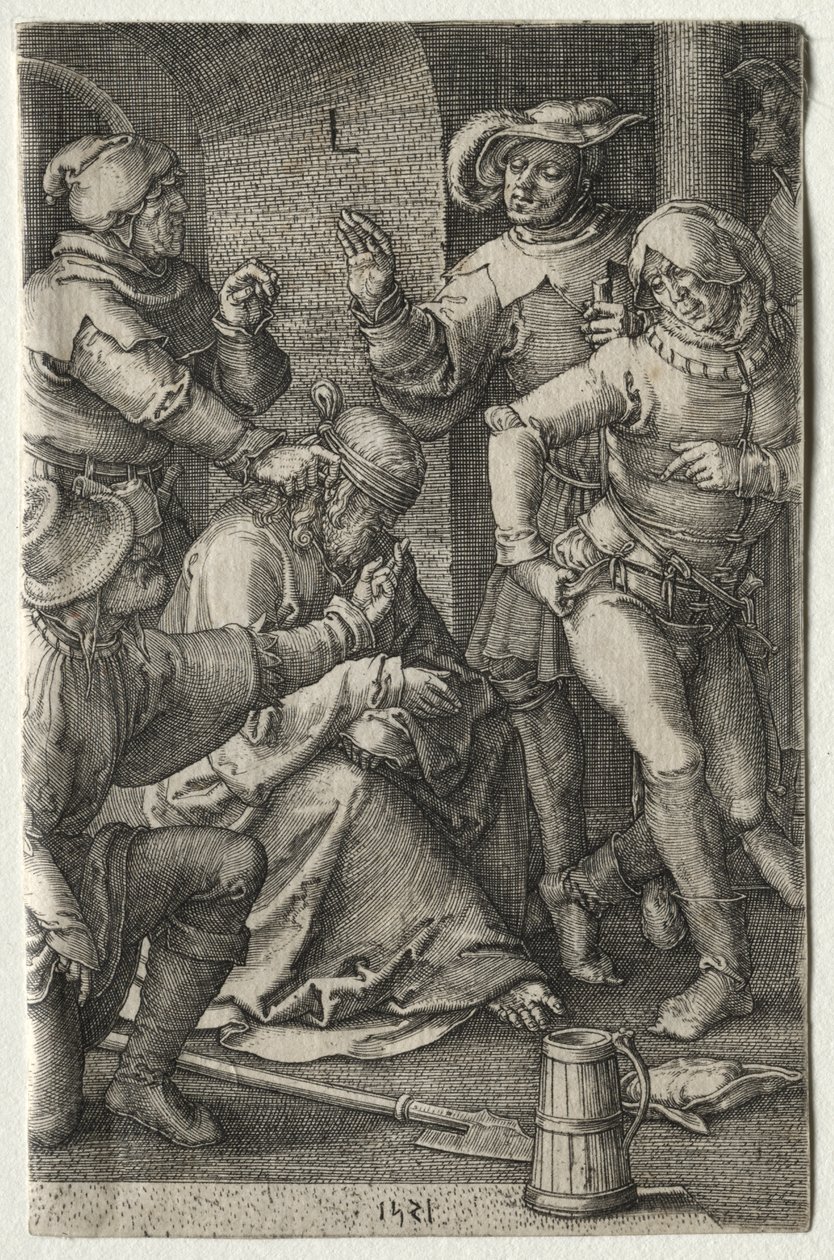 A Paixão: A zombaria de Cristo de Lucas van Leyden