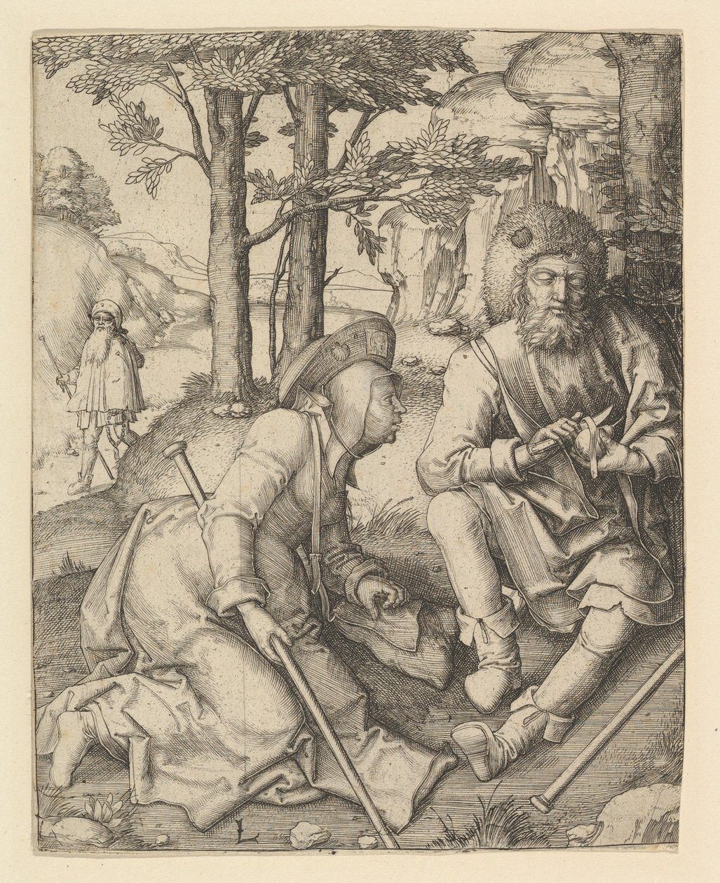 The Pilgrims, ca. 1508. de Lucas van Leyden