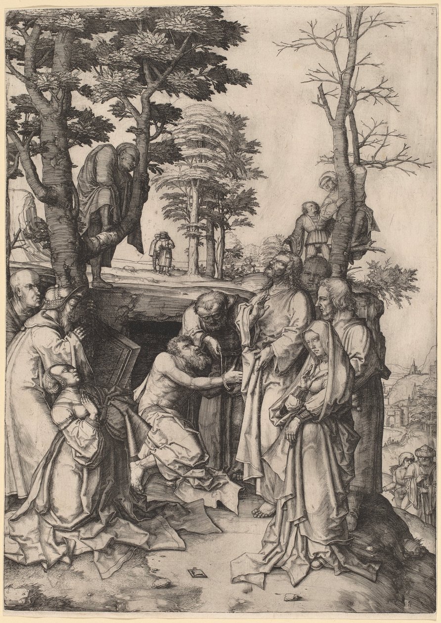 A ressurreição de Lázaro de Lucas van Leyden