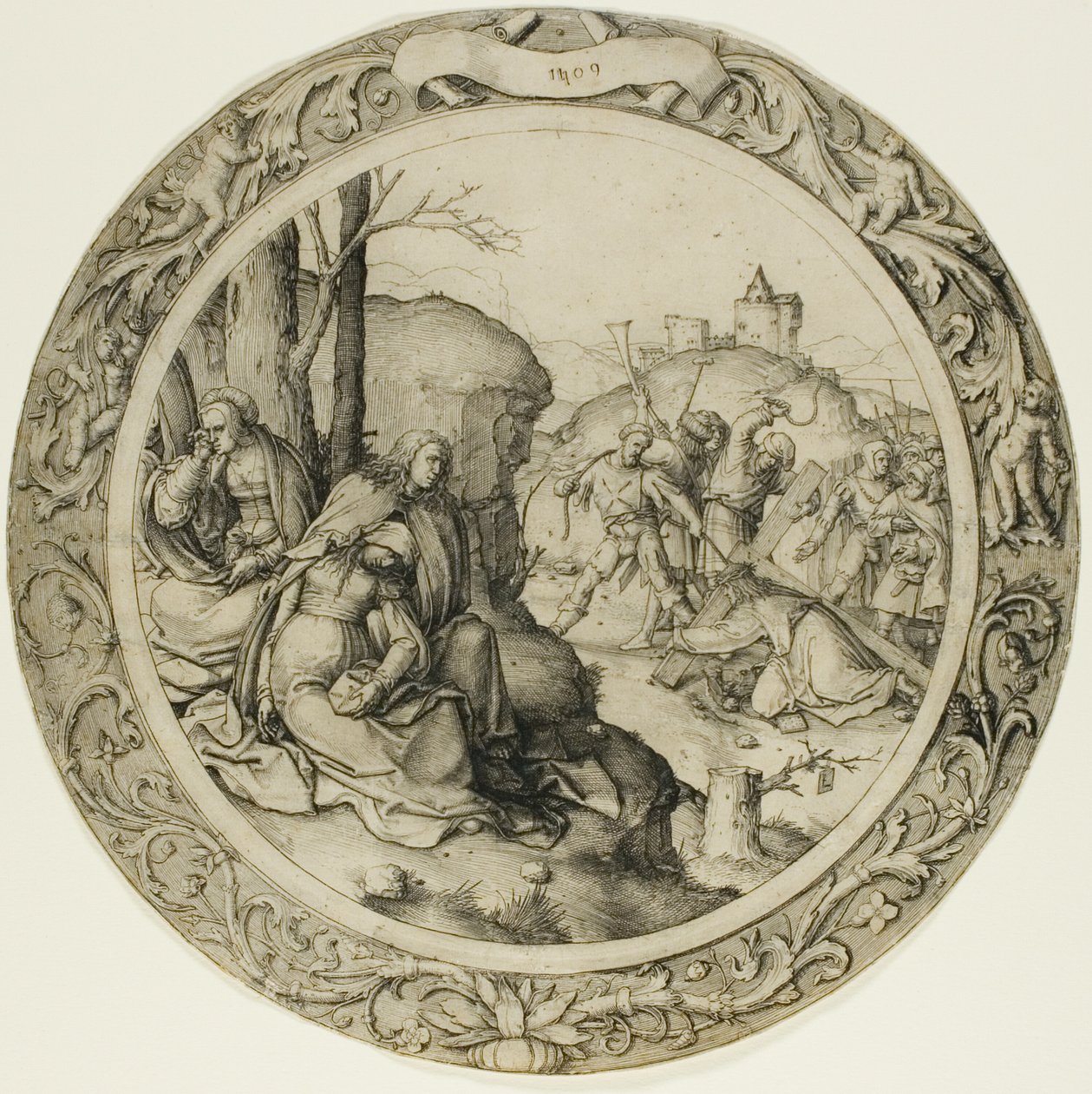 A Paixão Redonda: Cristo Carregando a Cruz de Lucas van Leyden