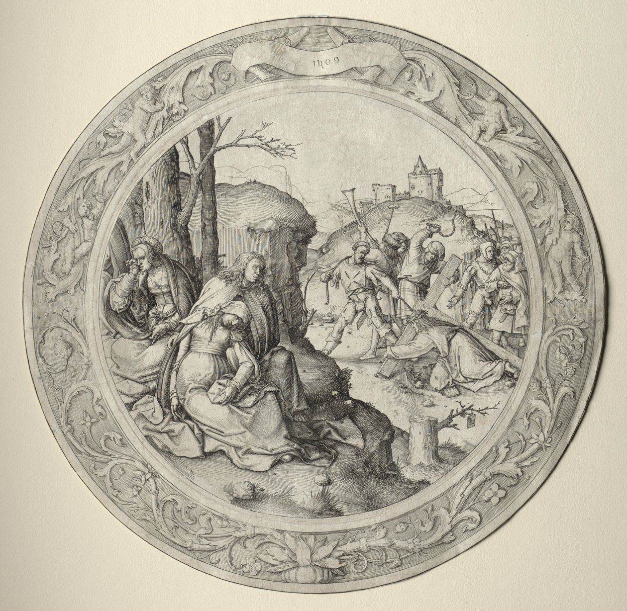 A Paixão Redonda: Cristo Carregando a Cruz de Lucas van Leyden