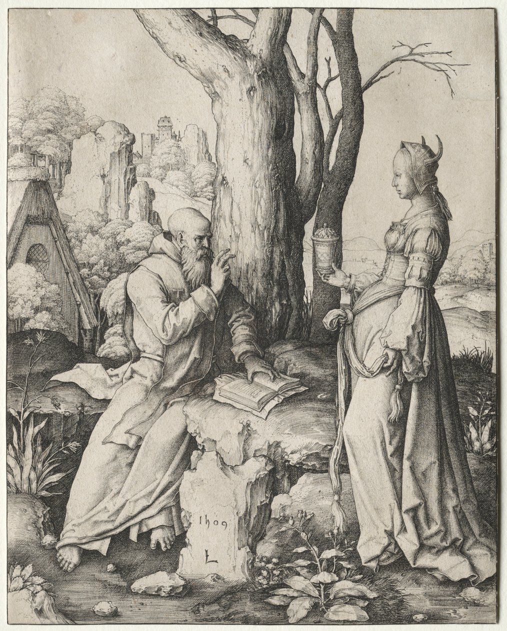 A Tentação de Santo Antônio, 1509. de Lucas van Leyden
