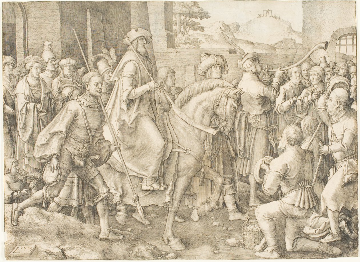 O triunfo de Mardoqueu de Lucas van Leyden