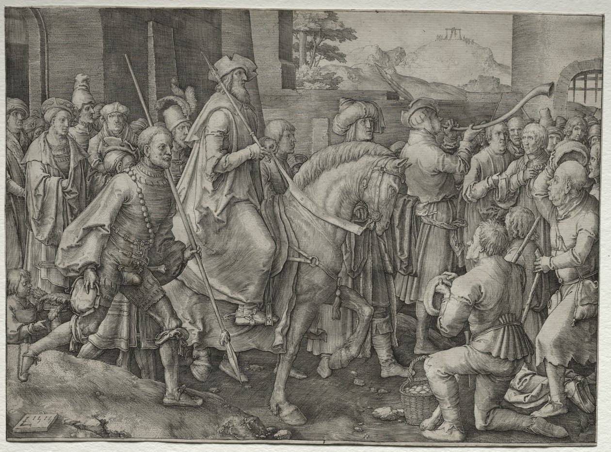 O triunfo de Mardoqueu de Lucas van Leyden