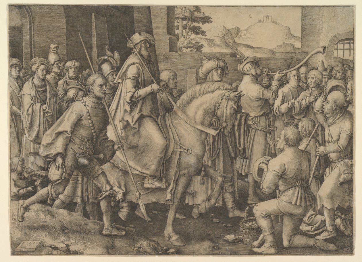 O triunfo de Mardoqueu, 1515. de Lucas van Leyden