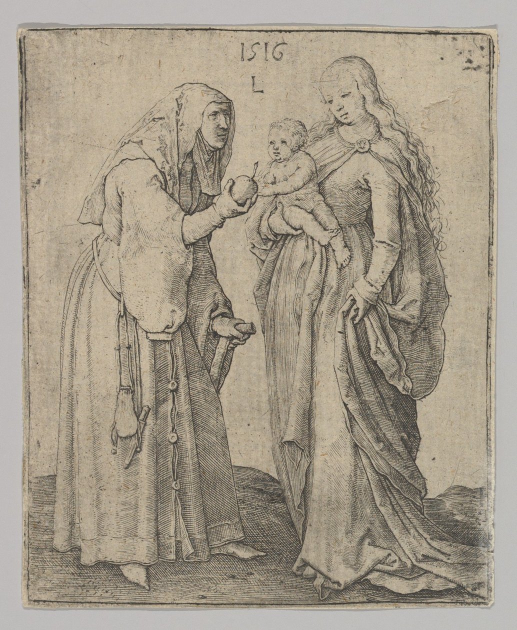 The Virgin With Child and St. Anna, 1516. de Lucas van Leyden