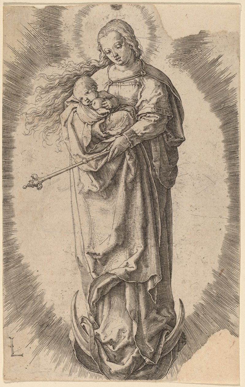 A Virgem e o Menino no Crescente de Lucas van Leyden