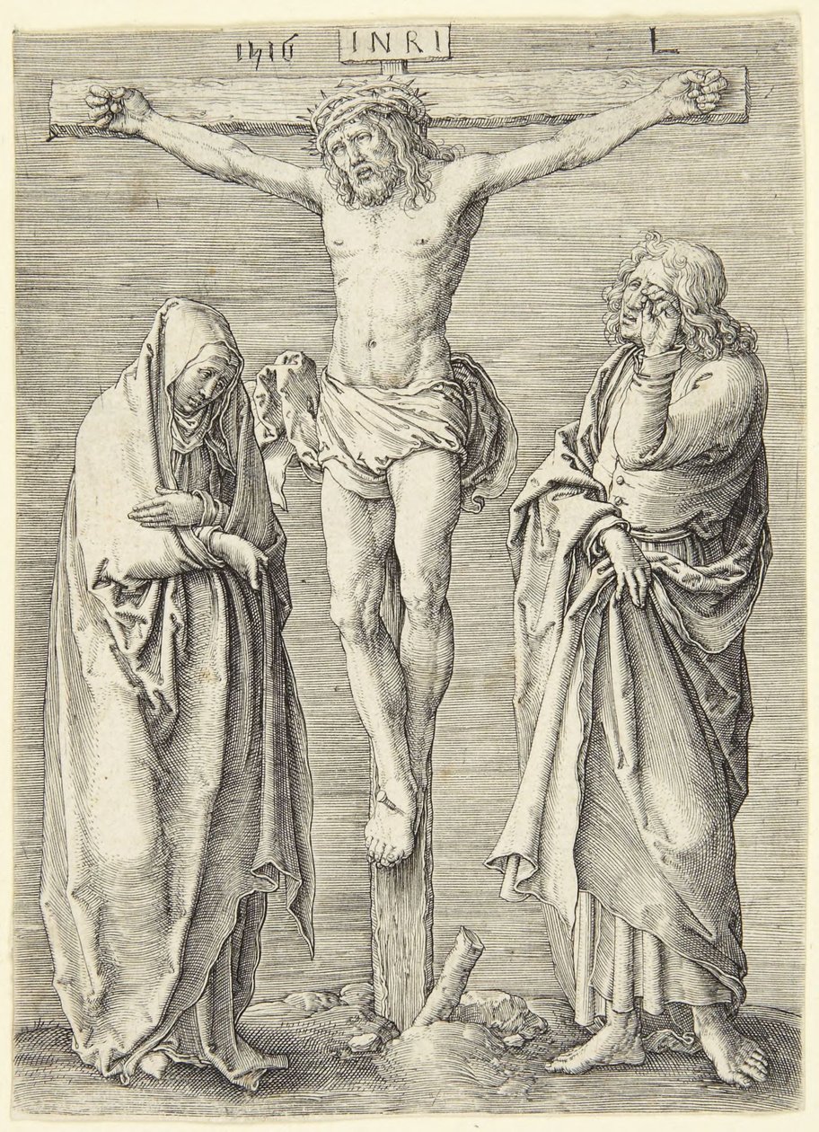 A Virgem e São João aos pés da cruz de Lucas van Leyden