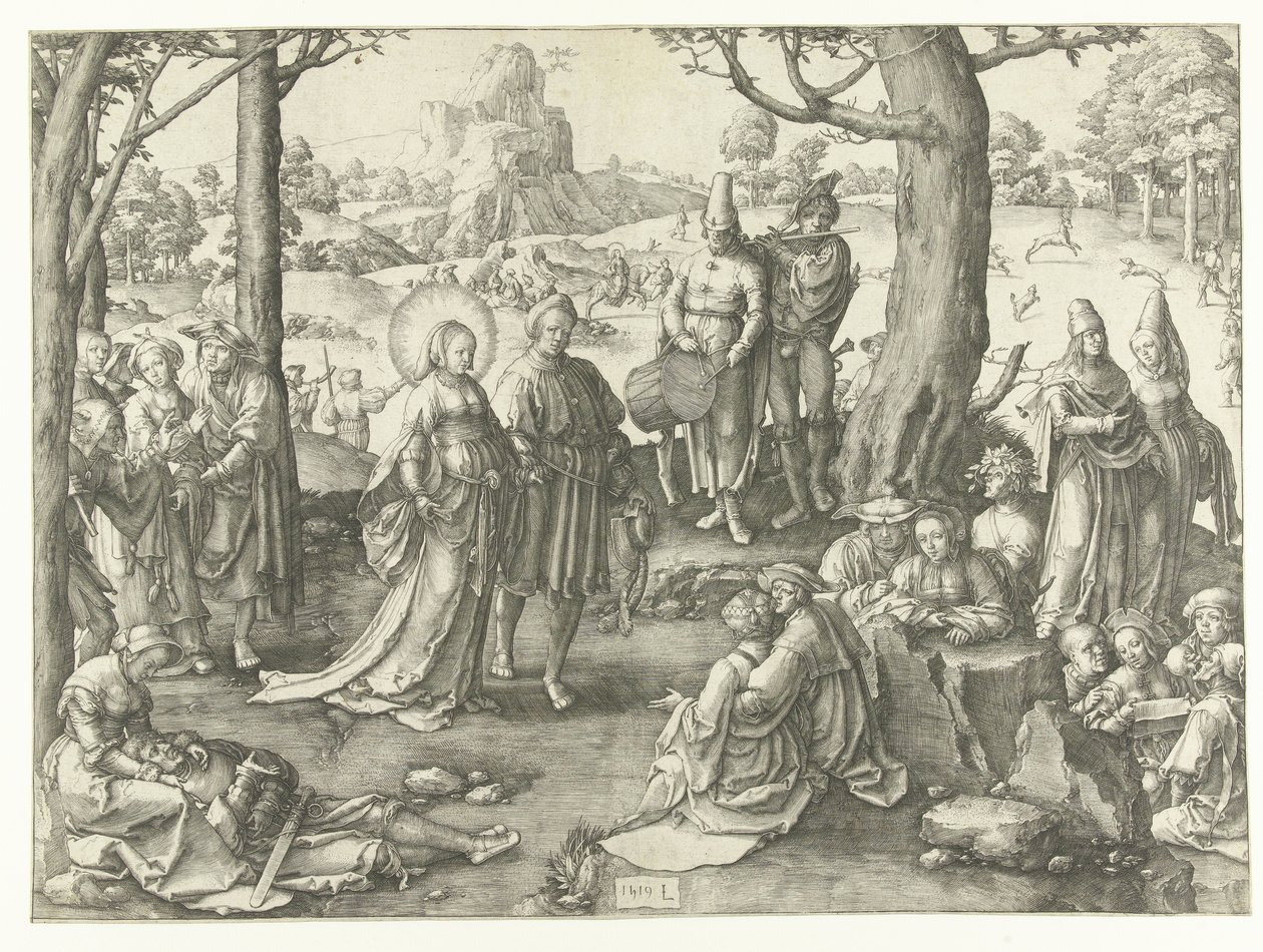 A vida mundana de Maria Madalena De dans de Maria Madalena de Lucas van Leyden