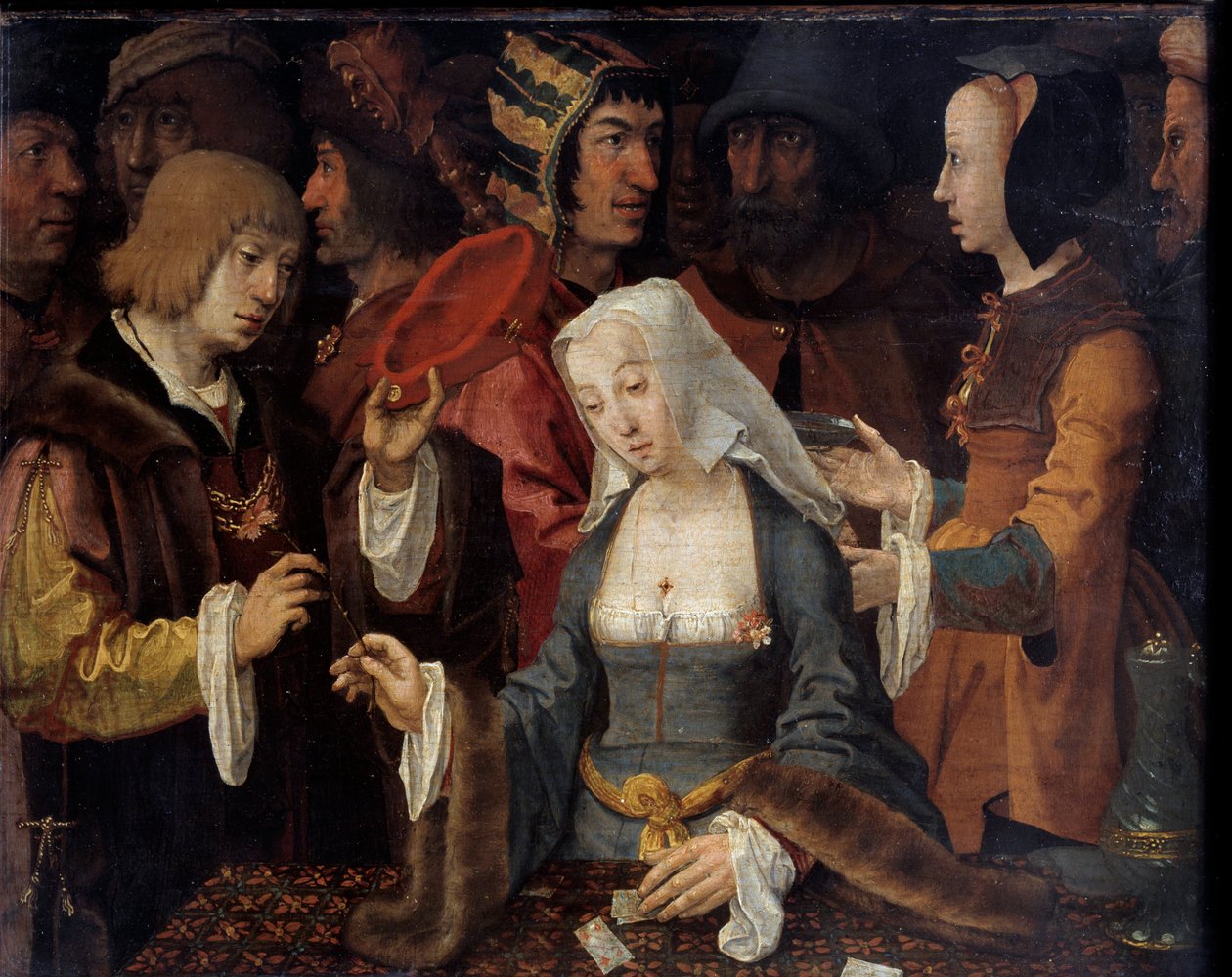 Os atiradores de cartas Pintura de de Lucas van Leyden