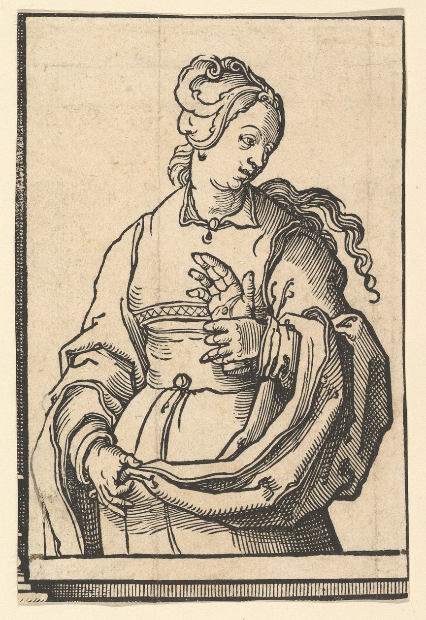 Tiburtine Sibyl, da série de Sibyls, ca. 1530. de Lucas van Leyden